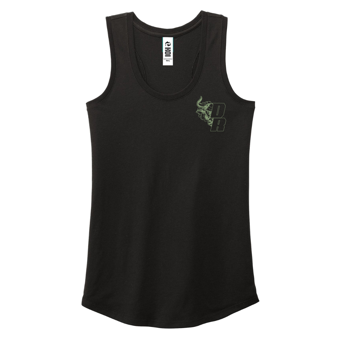 Camisole - Noire logo blanc vert pâle