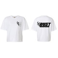 T-shirt crop - Blanc logo noir